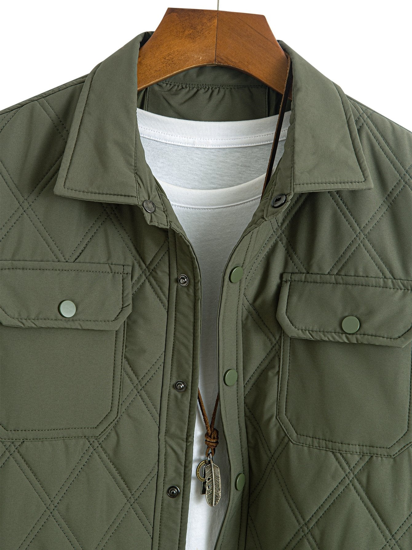 STILE RICAMATO: CAMICIA QUILT CON BOTTONI