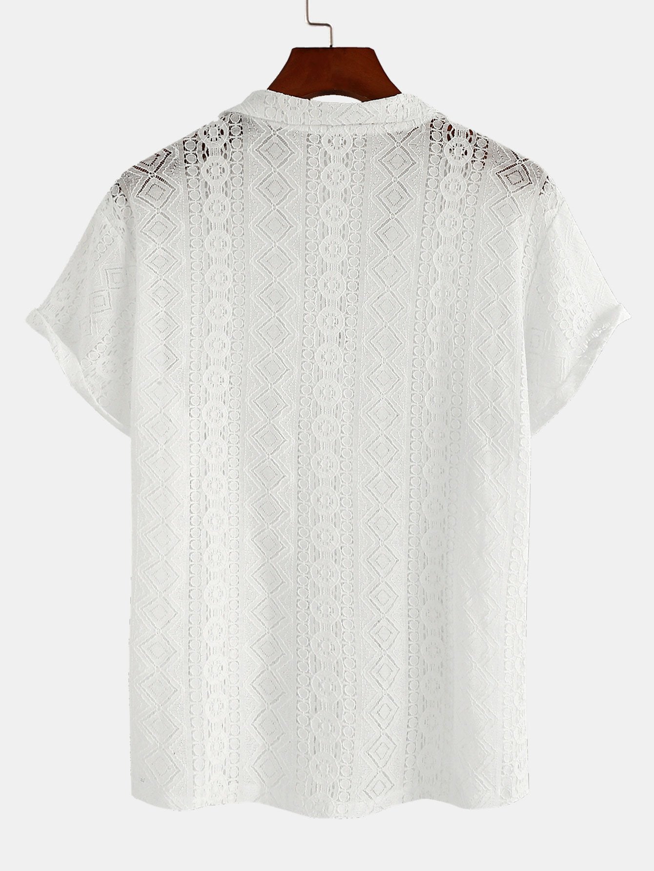 CAMICIA CUBANA CON TEXTURA GEOMETRICA