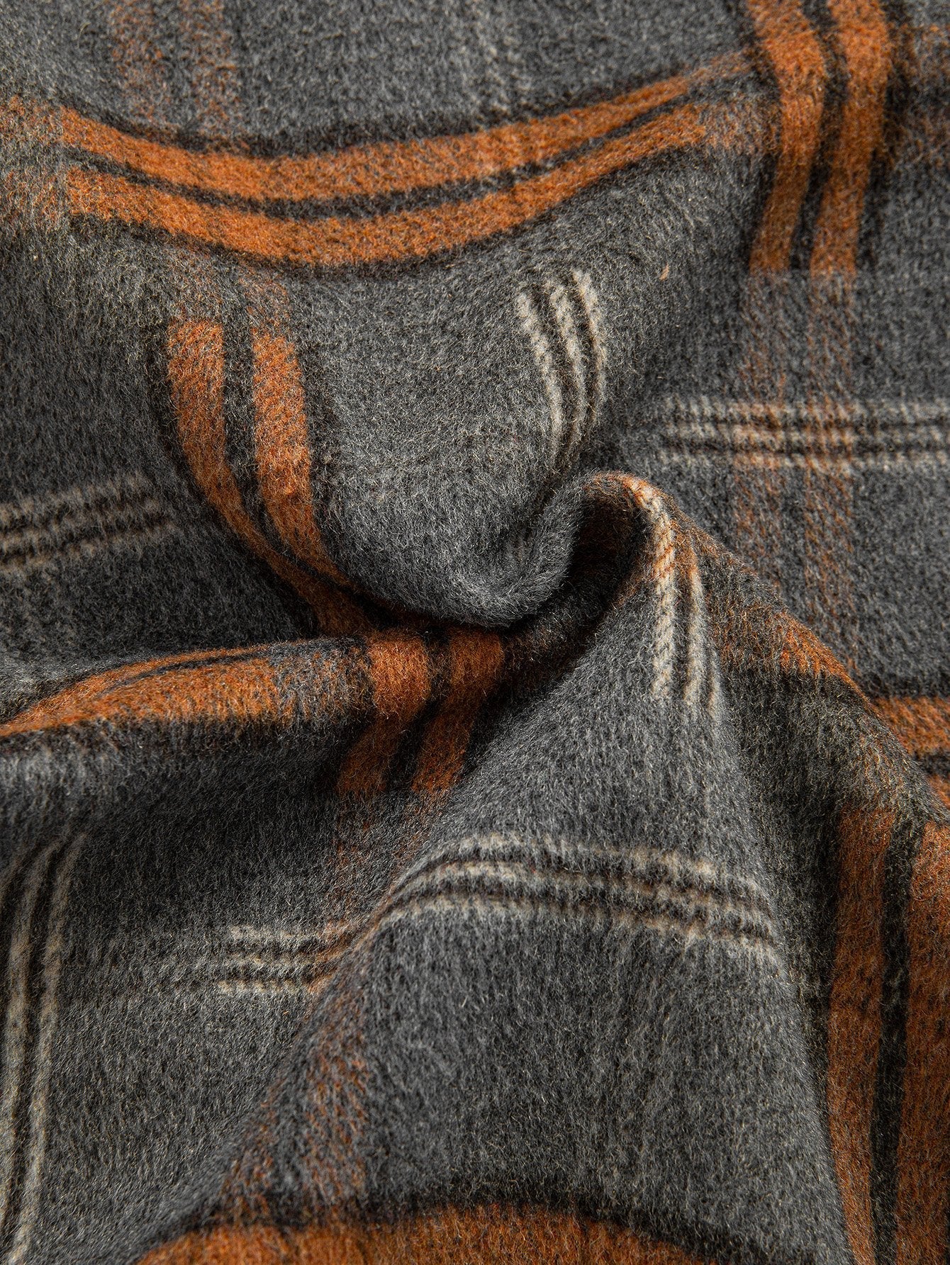 CAMICIA HOODIE IN FLANELLA PESANTE A QUADRI RELAX FIT