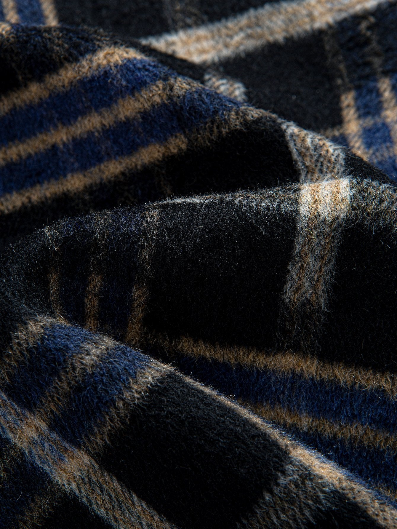 CAMICIA HOODIE IN FLANELLA PESANTE A QUADRI RELAX FIT