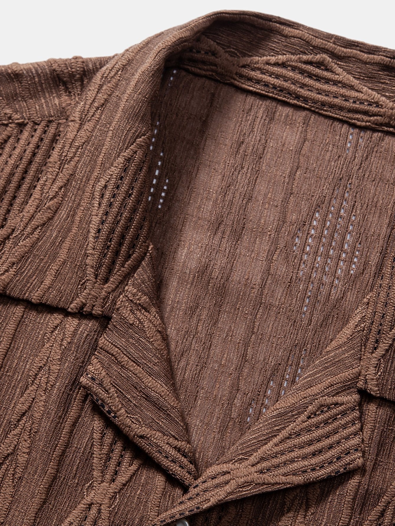 CAMICIA CUBANA JACQUARD GEOMETRICA & PANTALONI DRITTI IN LINO