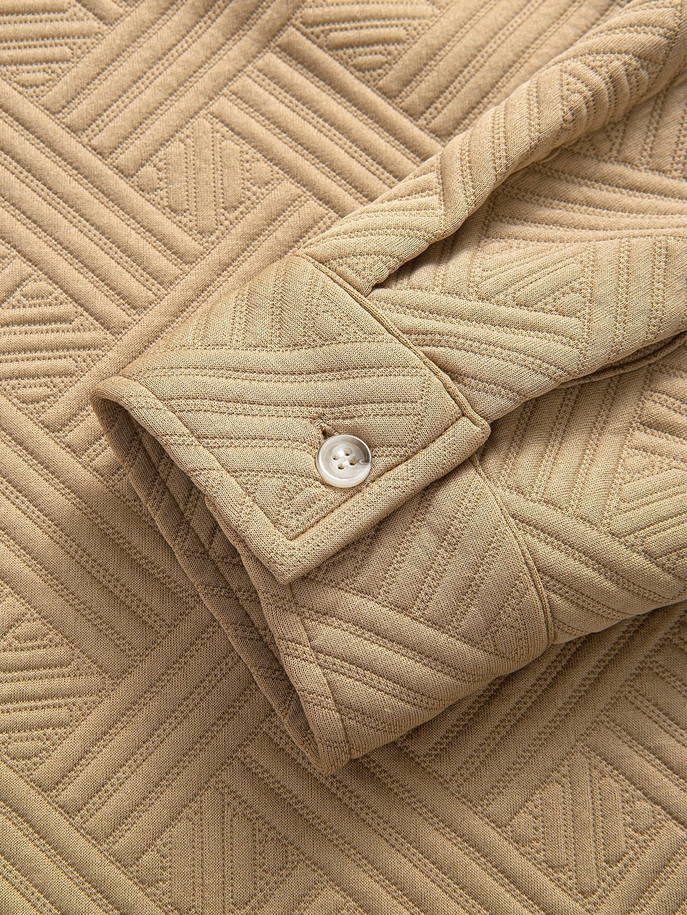 CAMICIA JACQUARD A RIGHE CON BOTTONI