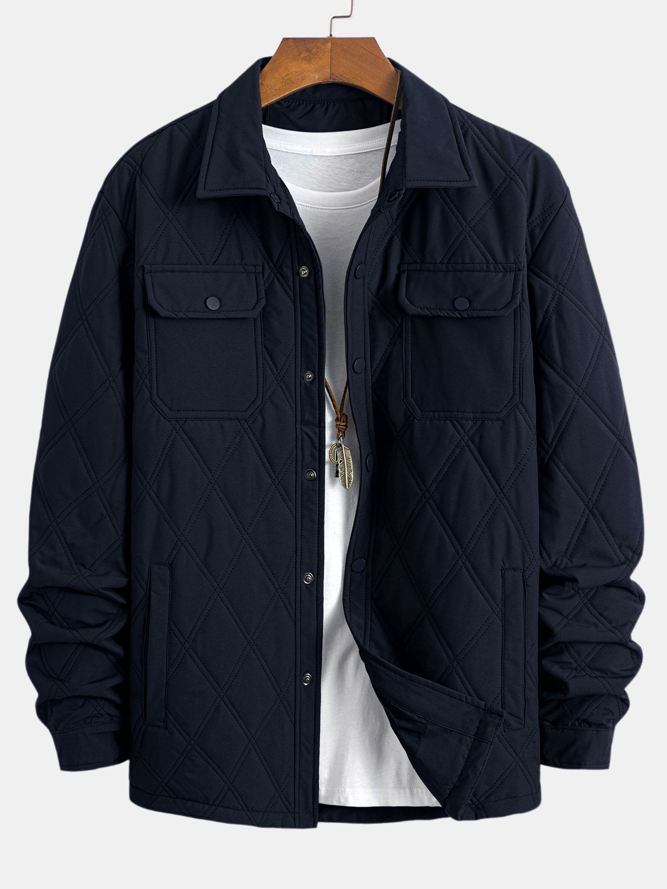 STILE RICAMATO: CAMICIA QUILT CON BOTTONI