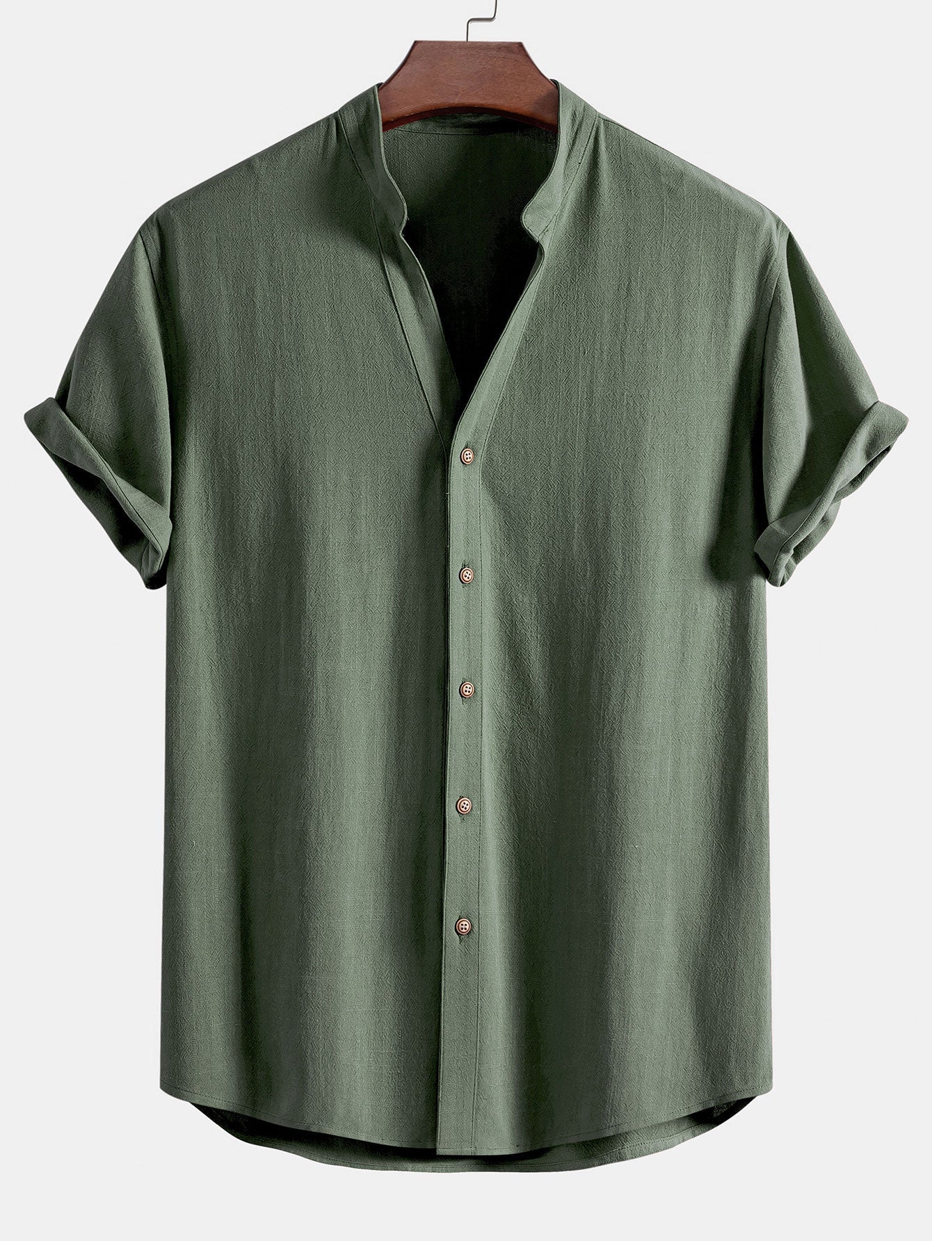 CAMICIA IN LINO E RAYON CON SCOLLO A V & PANTALONI IN LINO A GAMBA DRITTA