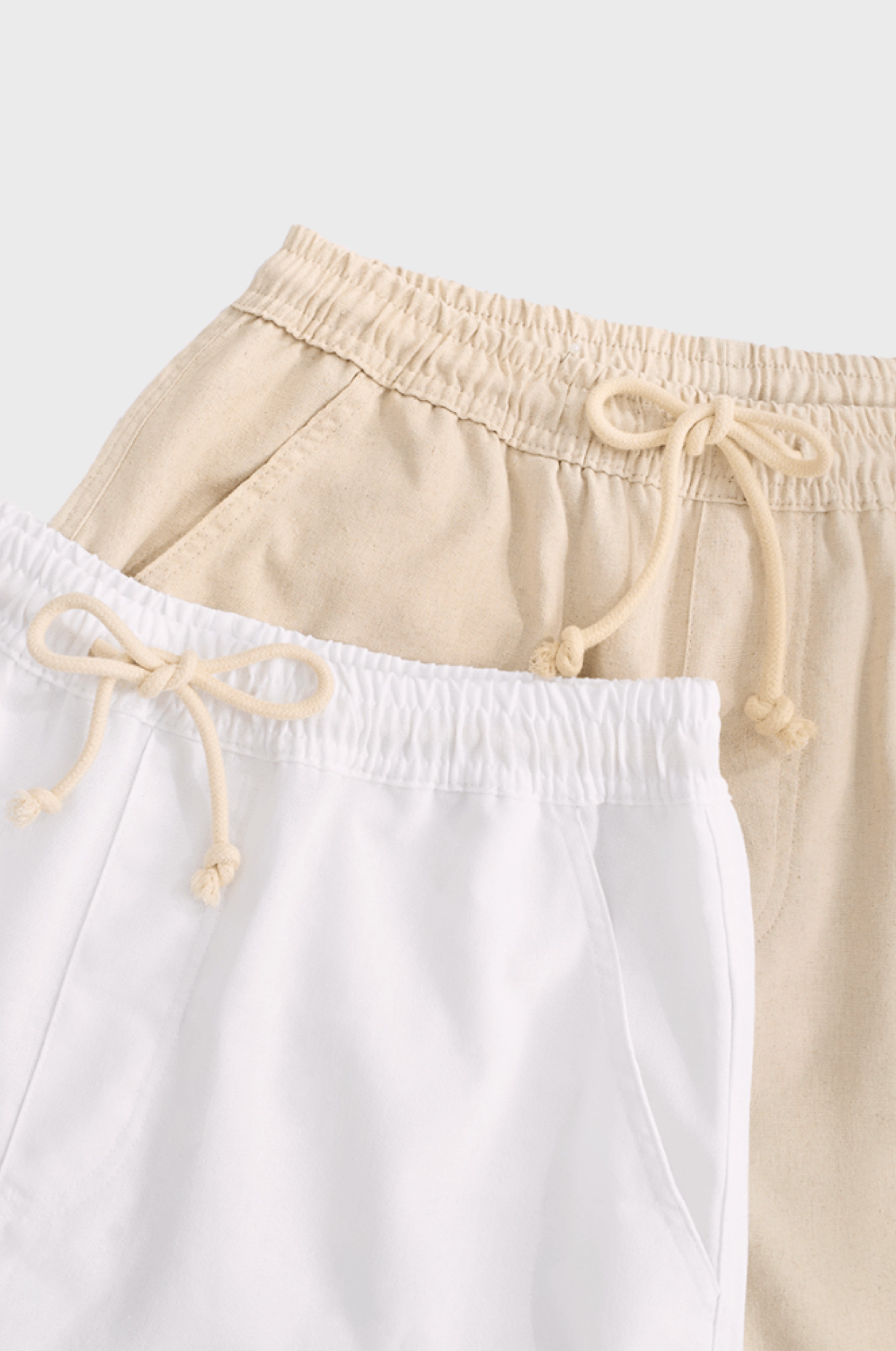 PANTALONI CORTI ESTIVI IN LINO