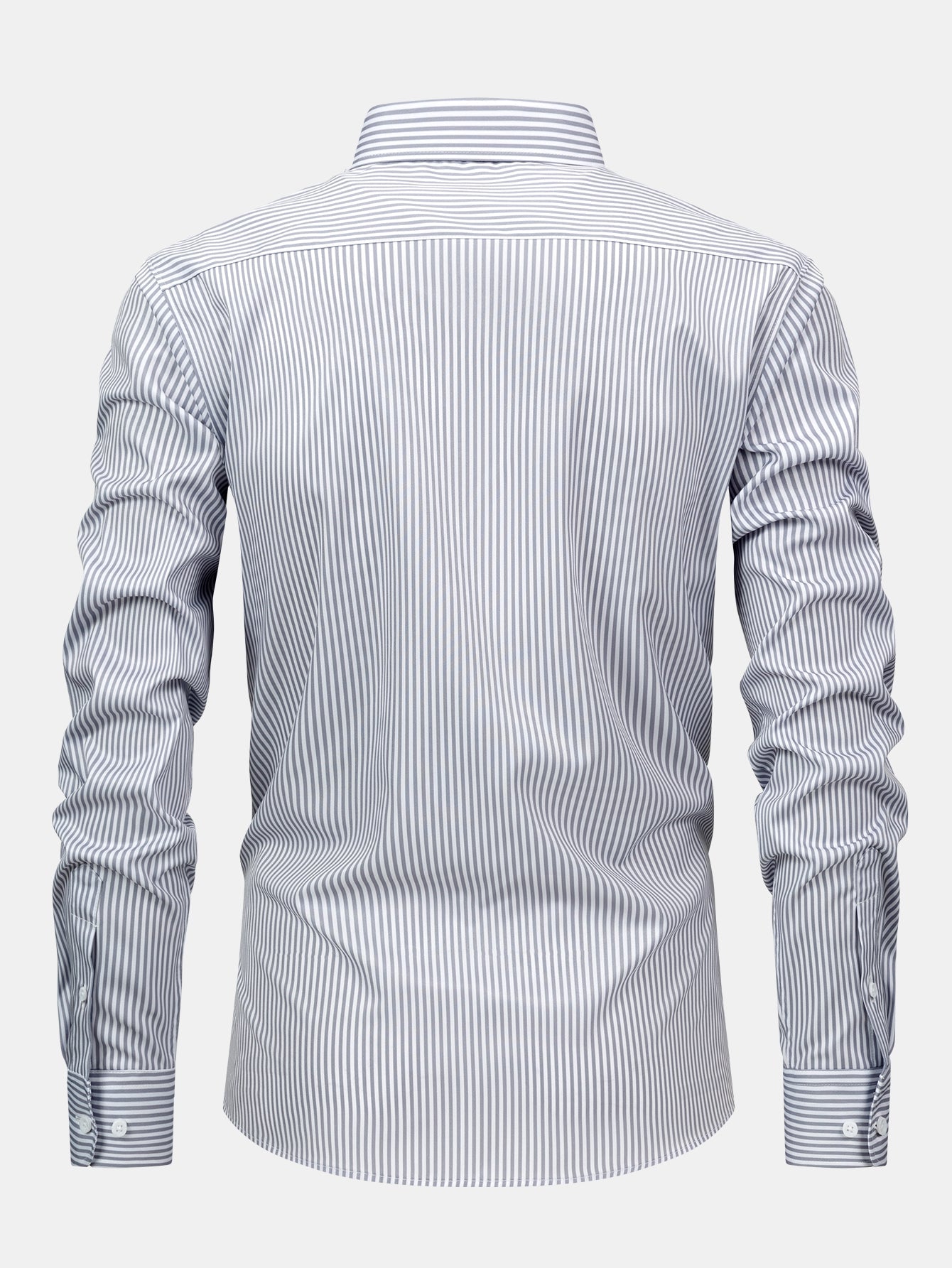 CAMICIA A MANICHE LUNGHE A RIGHE CON BOTTONI