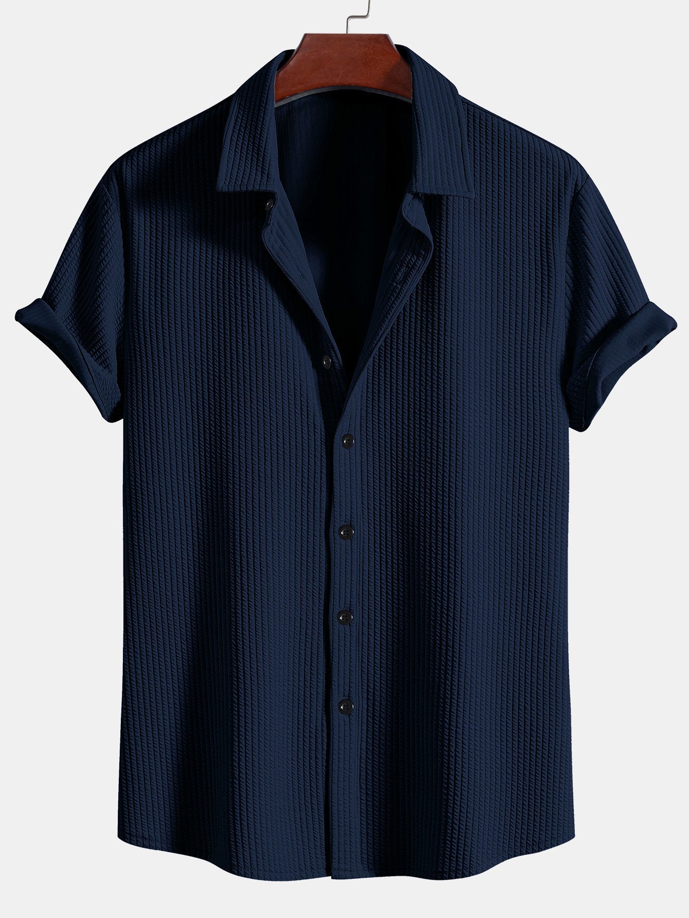 CAMICIA MUSCLE FIT A COSTE CON BOTTONI