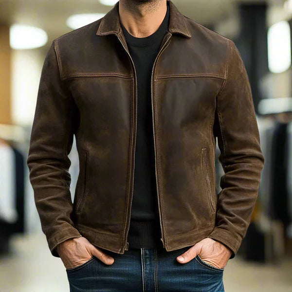 ROSSI ROMA™ | GIACCA IN PELLE CON CERNIERA