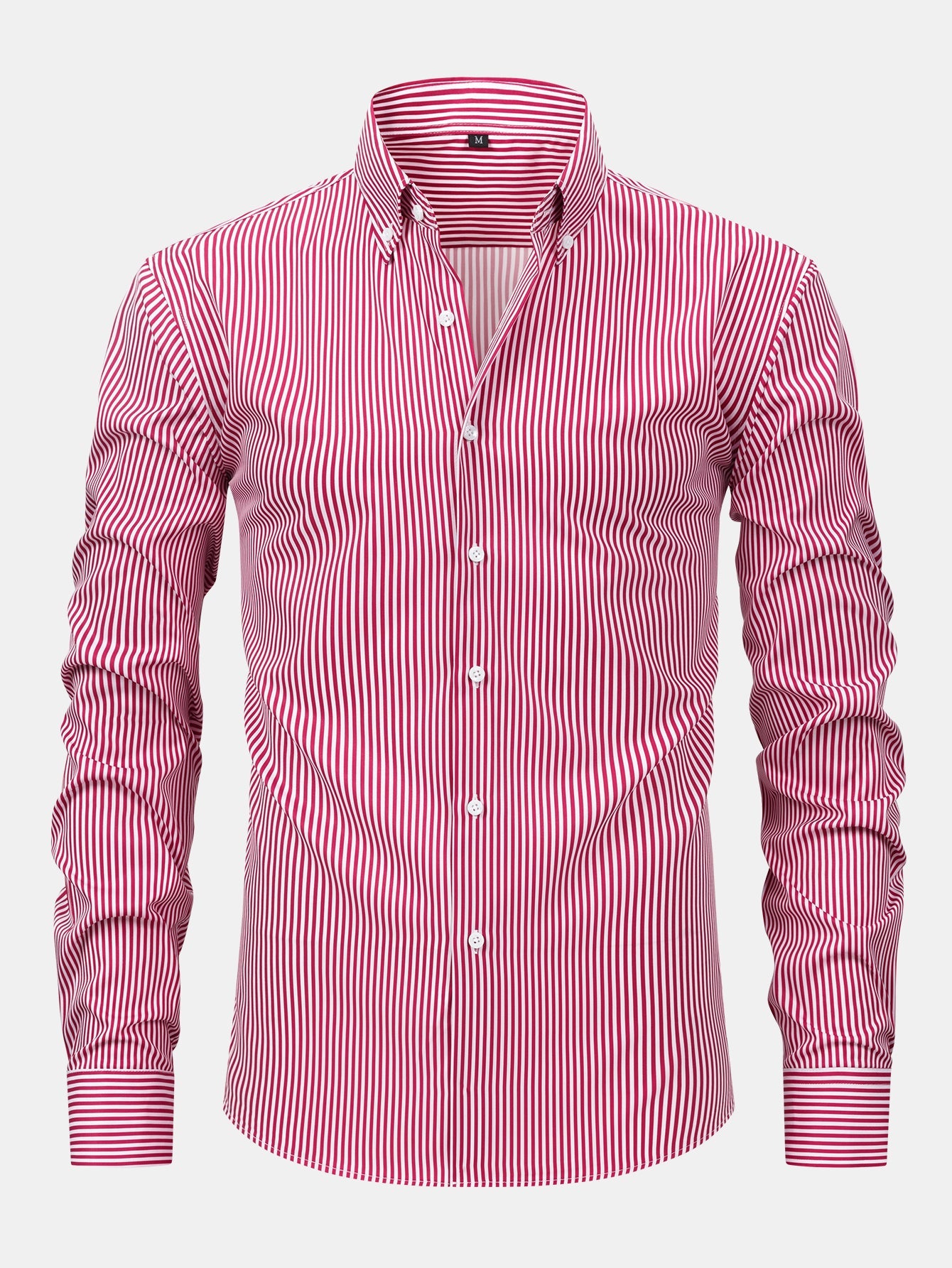 CAMICIA A MANICHE LUNGHE A RIGHE CON BOTTONI & PANTALONI SLIM FIT A GAMBA AFFUSOLATA