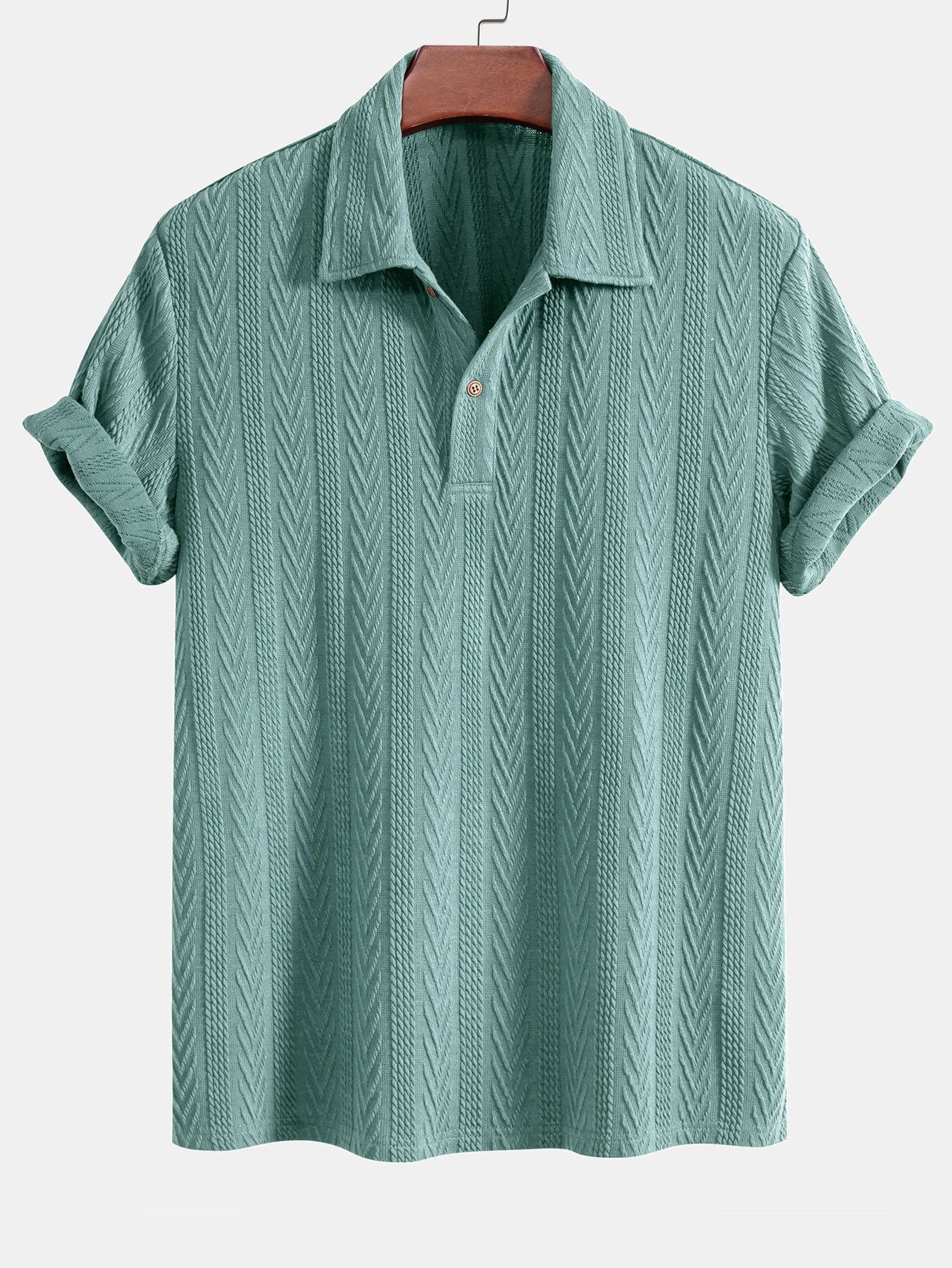 POLO IN JACQUARD GEOMETRICO LAVORATO A MAGLIA