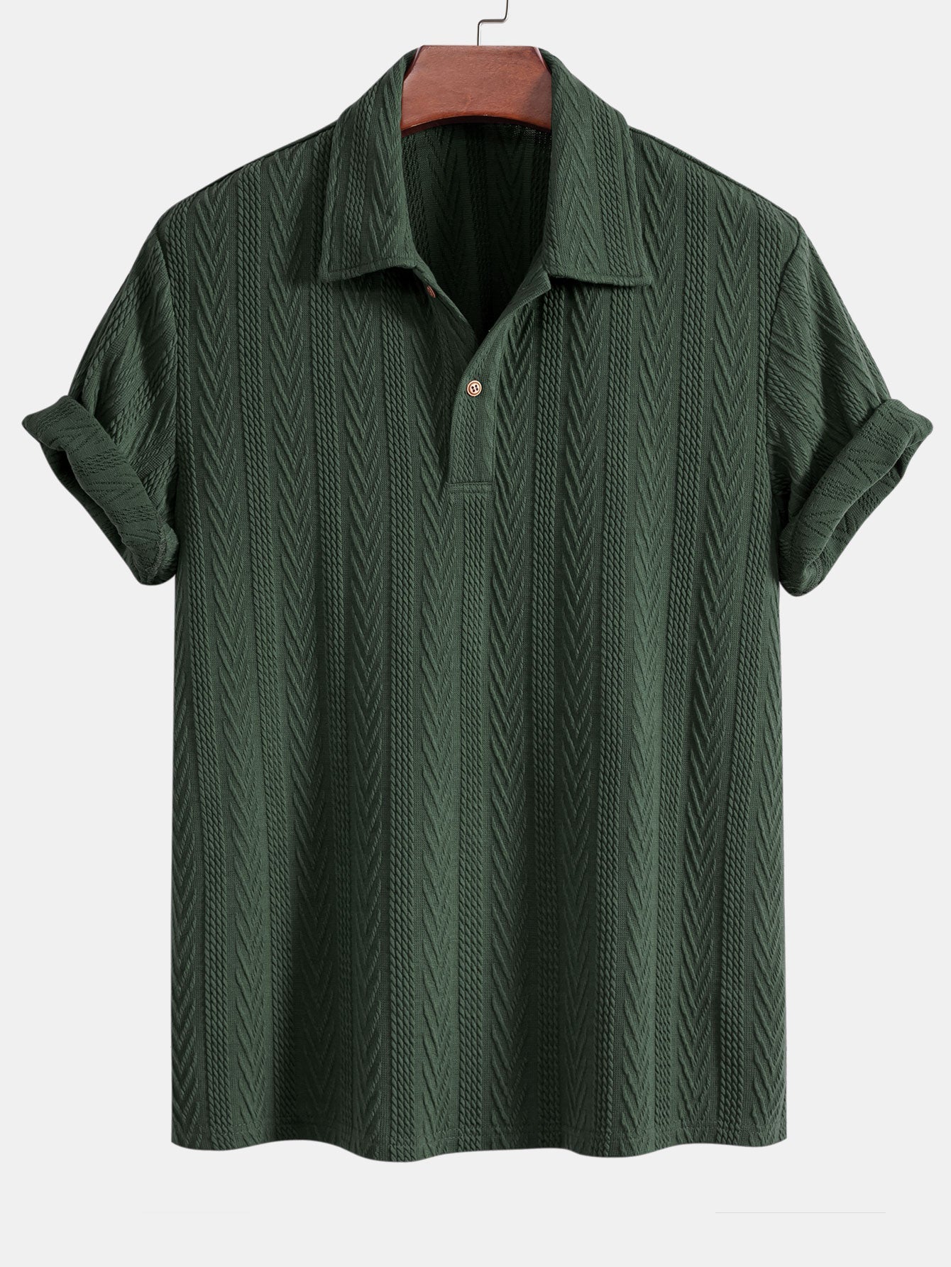 POLO IN JACQUARD GEOMETRICO LAVORATO A MAGLIA