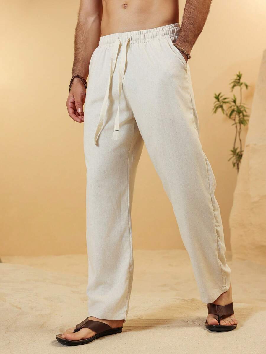 SIMONE  |  PANTALONI CROPPED IN LINO 