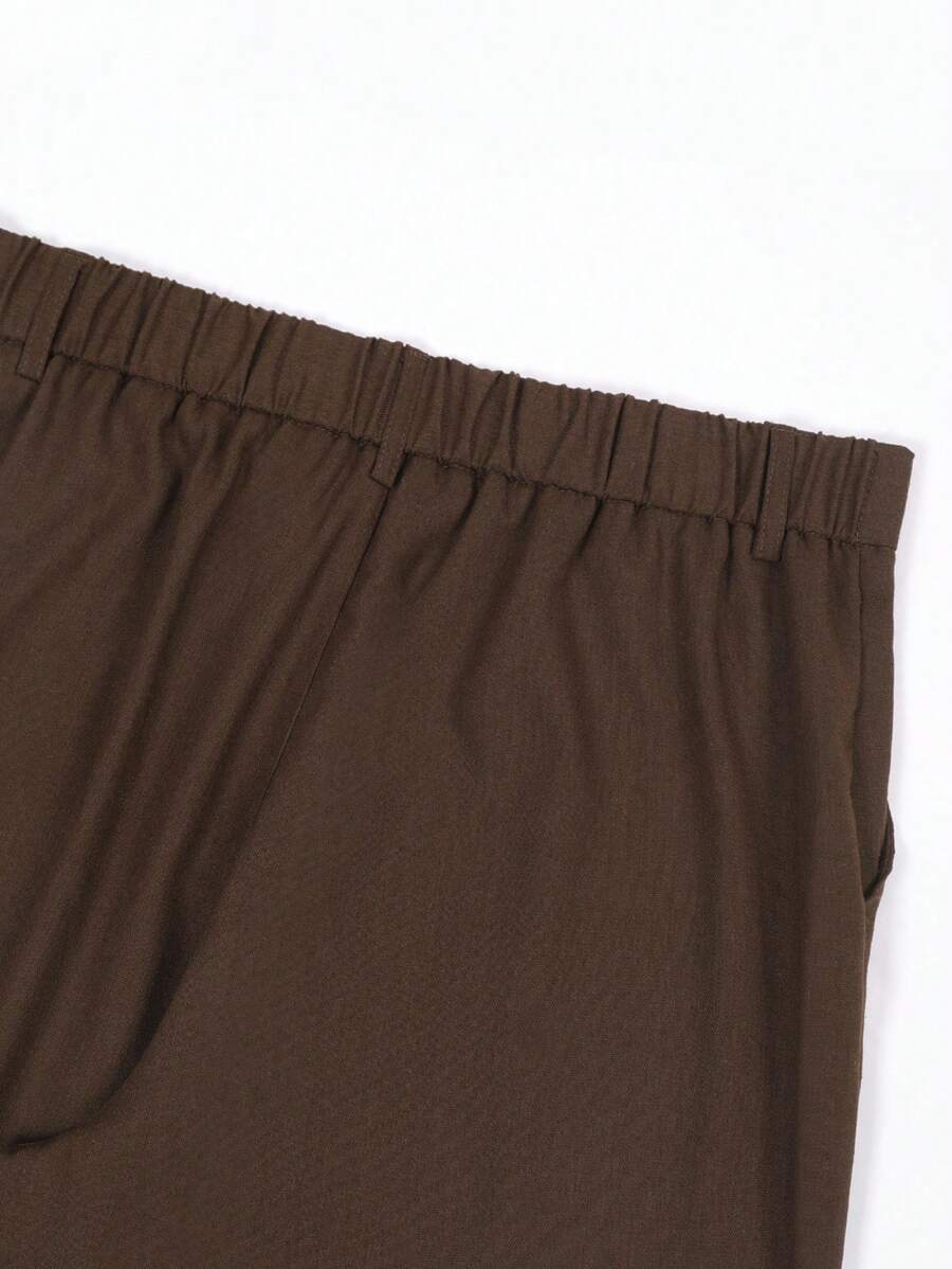 PANTALONI IN LINO CON TASCHE
