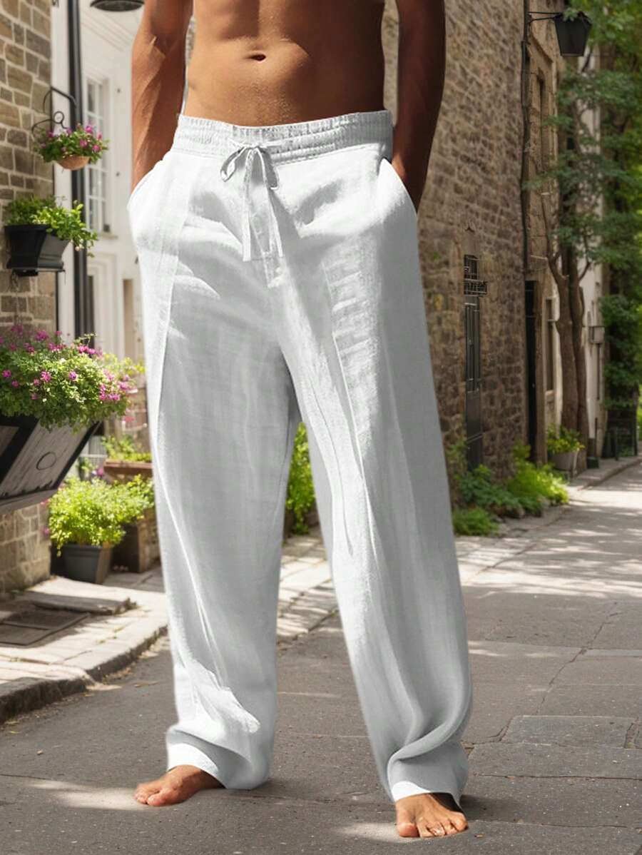 MARCO | PANTALONE LEGGERO IN LINO CON LACCIO