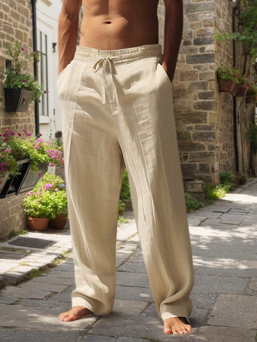 MARCO | PANTALONE LEGGERO IN LINO CON LACCIO