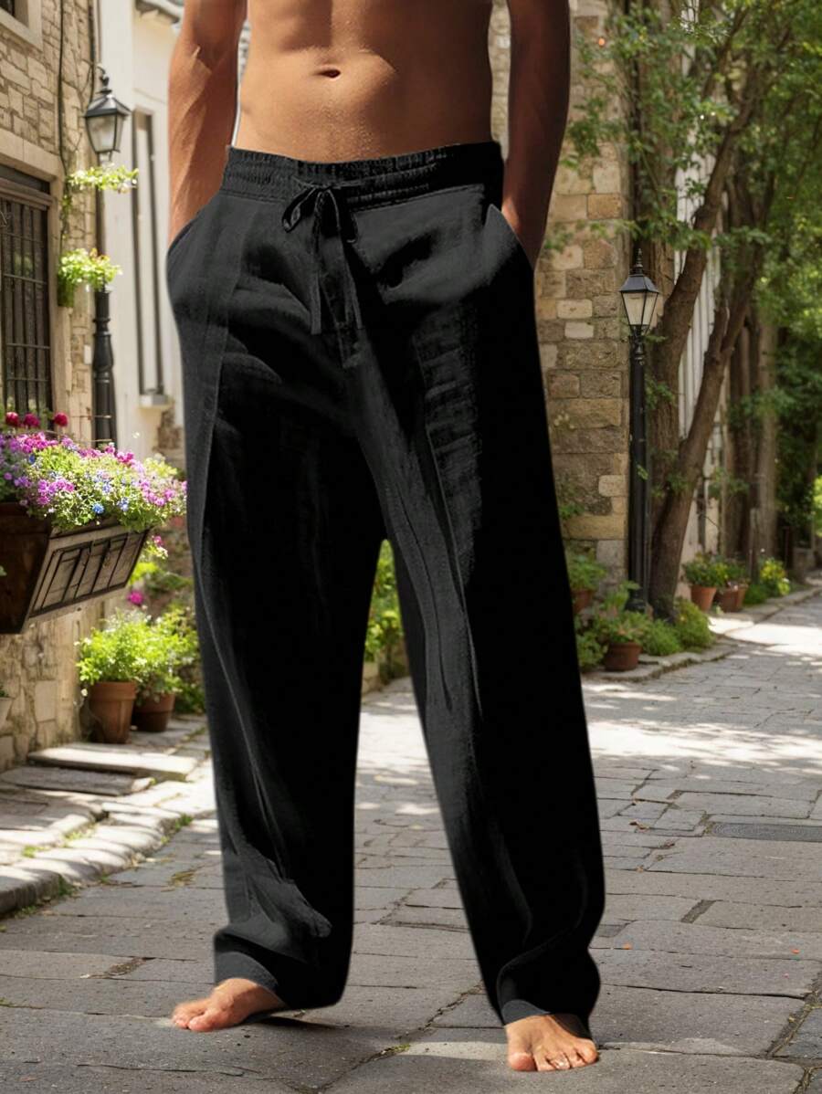 MARCO | PANTALONE LEGGERO IN LINO CON LACCIO