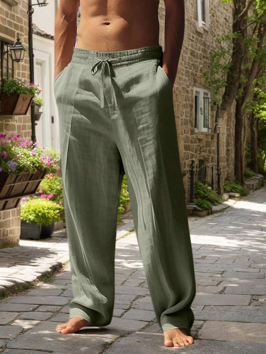 MARCO | PANTALONE LEGGERO IN LINO CON LACCIO