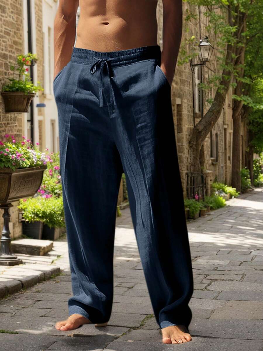 MARCO | PANTALONE LEGGERO IN LINO CON LACCIO