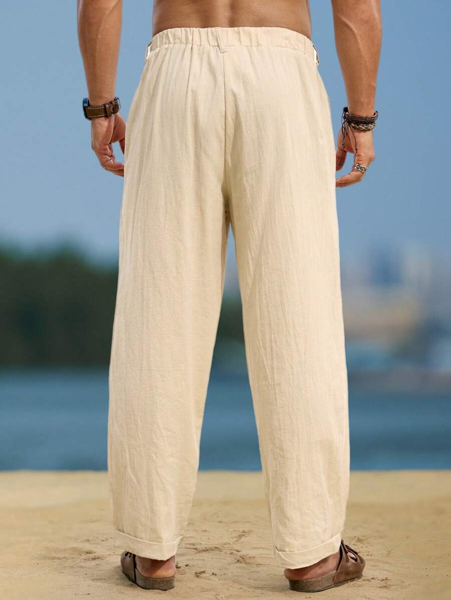 SIMONE  |  PANTALONI CROPPED IN LINO 