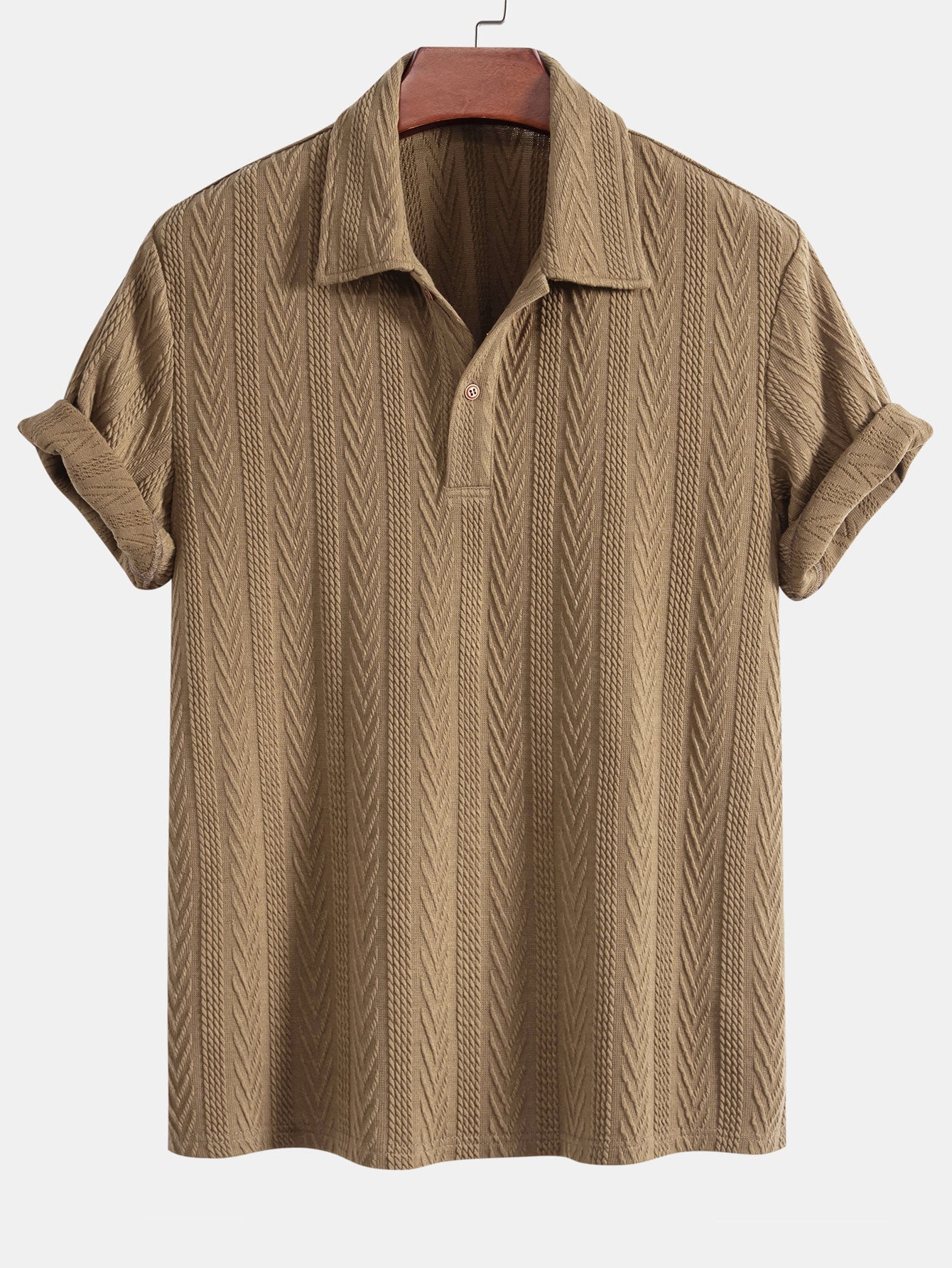 POLO IN JACQUARD GEOMETRICO LAVORATO A MAGLIA