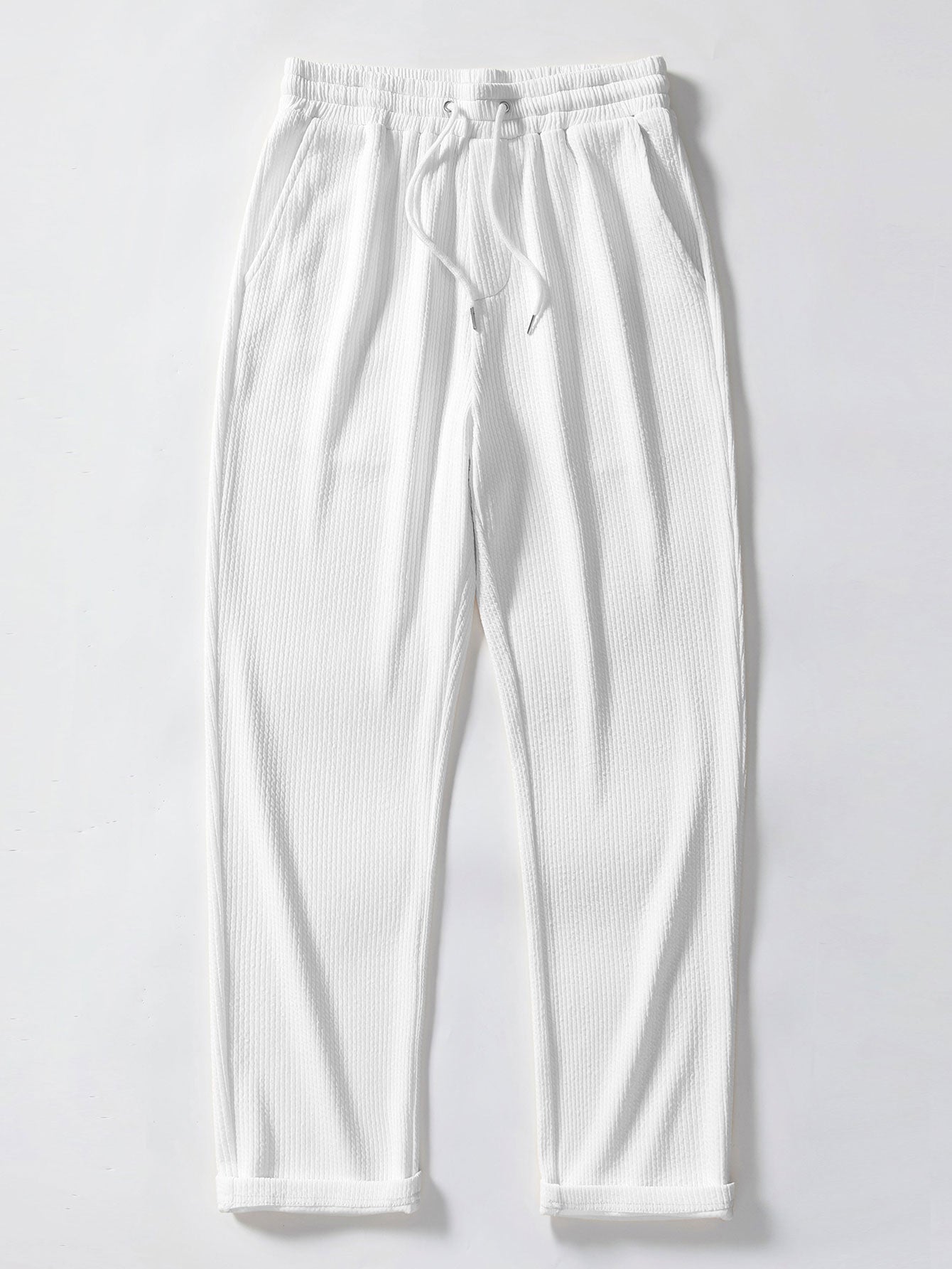 CAMICIA A MANICHE LUNGHE MUSCLE FIT CON COLLO A COSTE & PANTALONI A COSTE A GAMBA DRITTA
