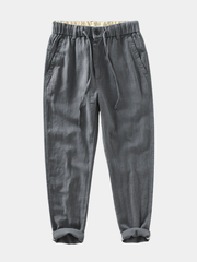 PANTALONI IN COTONE-LINO