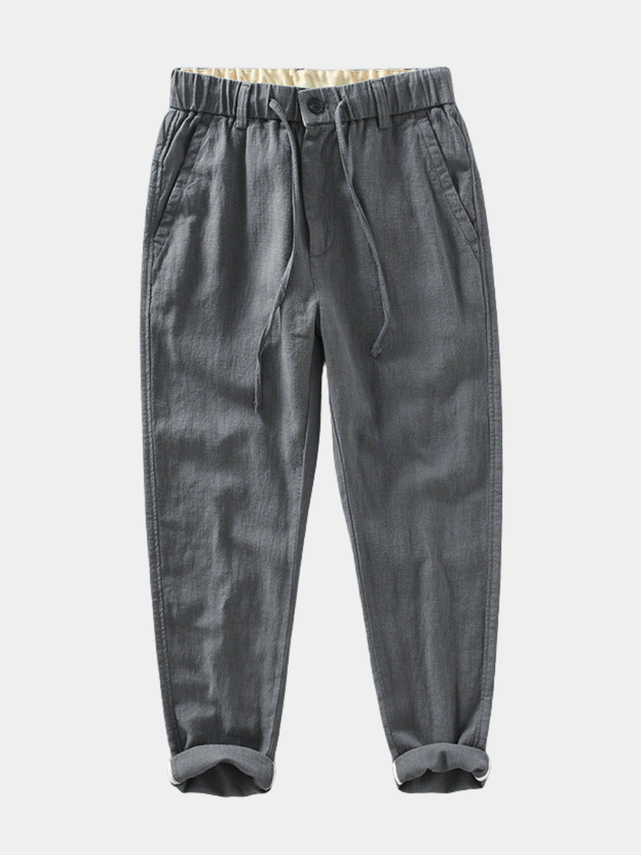PANTALONI IN COTONE-LINO