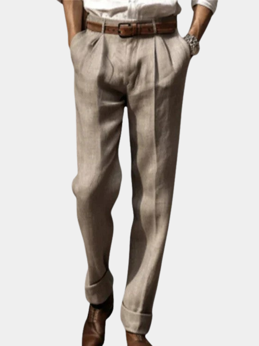 LÉONARD™ | PANTALONI IN LINO CLASSICI