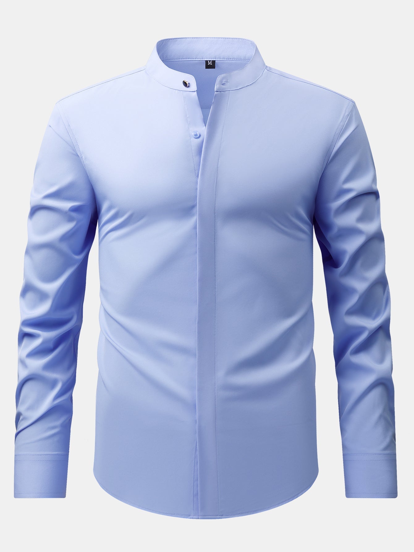CAMICIA CON COLLETTO RIALZATO & PANTALONI SLIM FIT A GAMBA AFFUSOLATA
