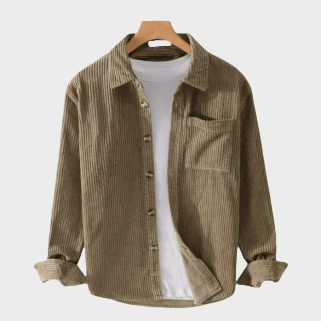DUDLEY | CAMICIA CASUAL IN VELLUTO A COSTE
