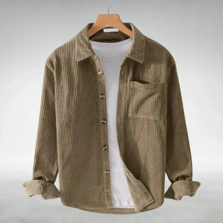 DUDLEY | CAMICIA CASUAL IN VELLUTO A COSTE