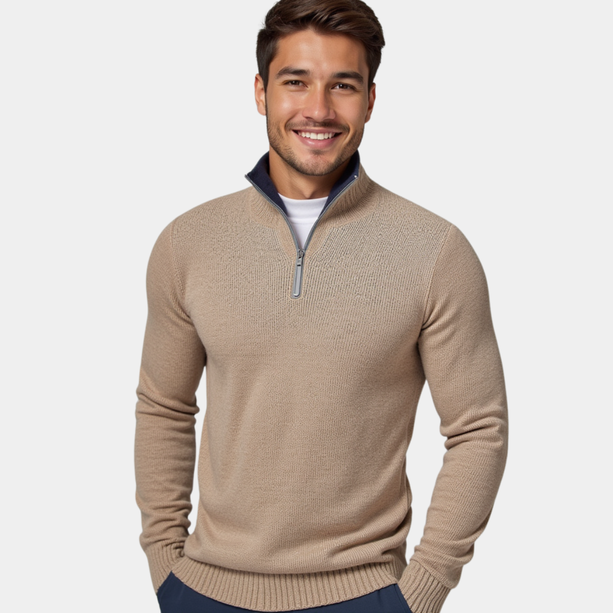 ALESSANDRO | MAGLIONE CON ZIP PREMIUM