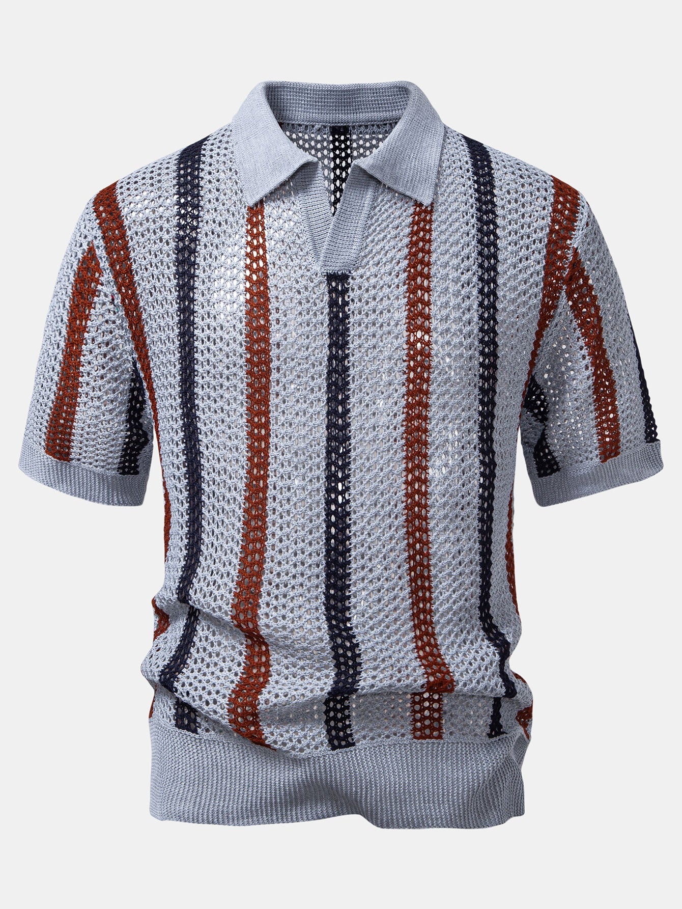 POLO A V ALL'UNCINETTO & PANTALONI IN LINO DRITTI