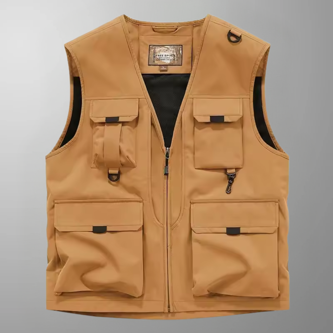 GILET CARGO TRASPIRANTE MULTI-TASCHE