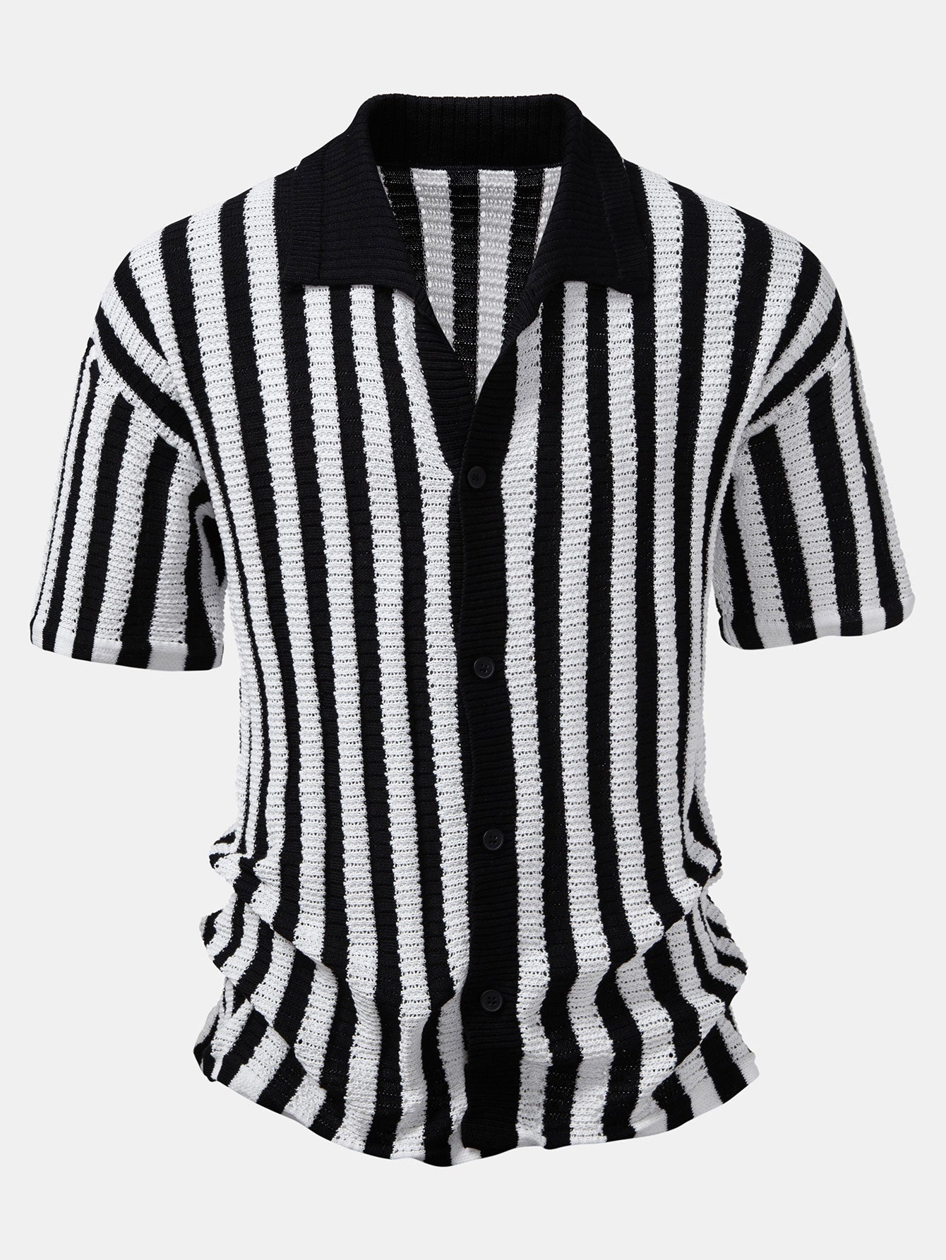 CAMICIA CON SPALLE SCHESE E RIGHE ALL'UNCINETTO & PANTALONI IN LINO CON GAMBA DRITTA