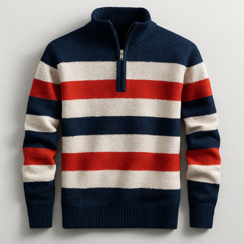 ROSSI ROMA | PULLOVER IN MAGLIA CON ZIP DA UOMO