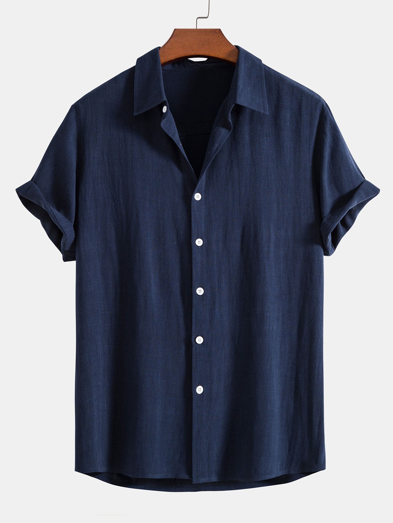 CAMICIA IN MISTO LINO E RAYON CON BOTTONI & PANTALONI IN LINO A GAMBA DRITTA