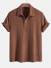 POLO IN JACQUARD GEOMETRICO LAVORATO A MAGLIA