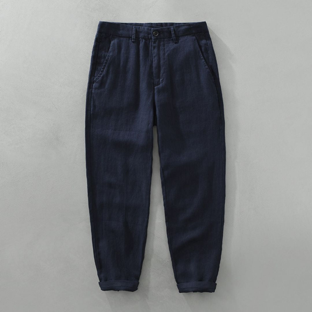 ROSSI ROMA | PANTALONI DRITTI IN LINO