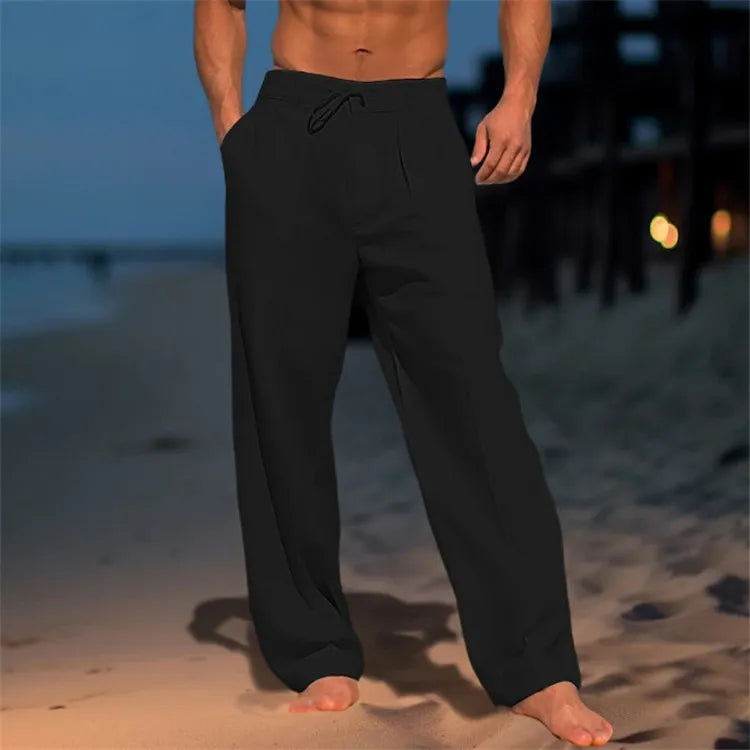 PANTALONI DI LUSSO IN LINO
