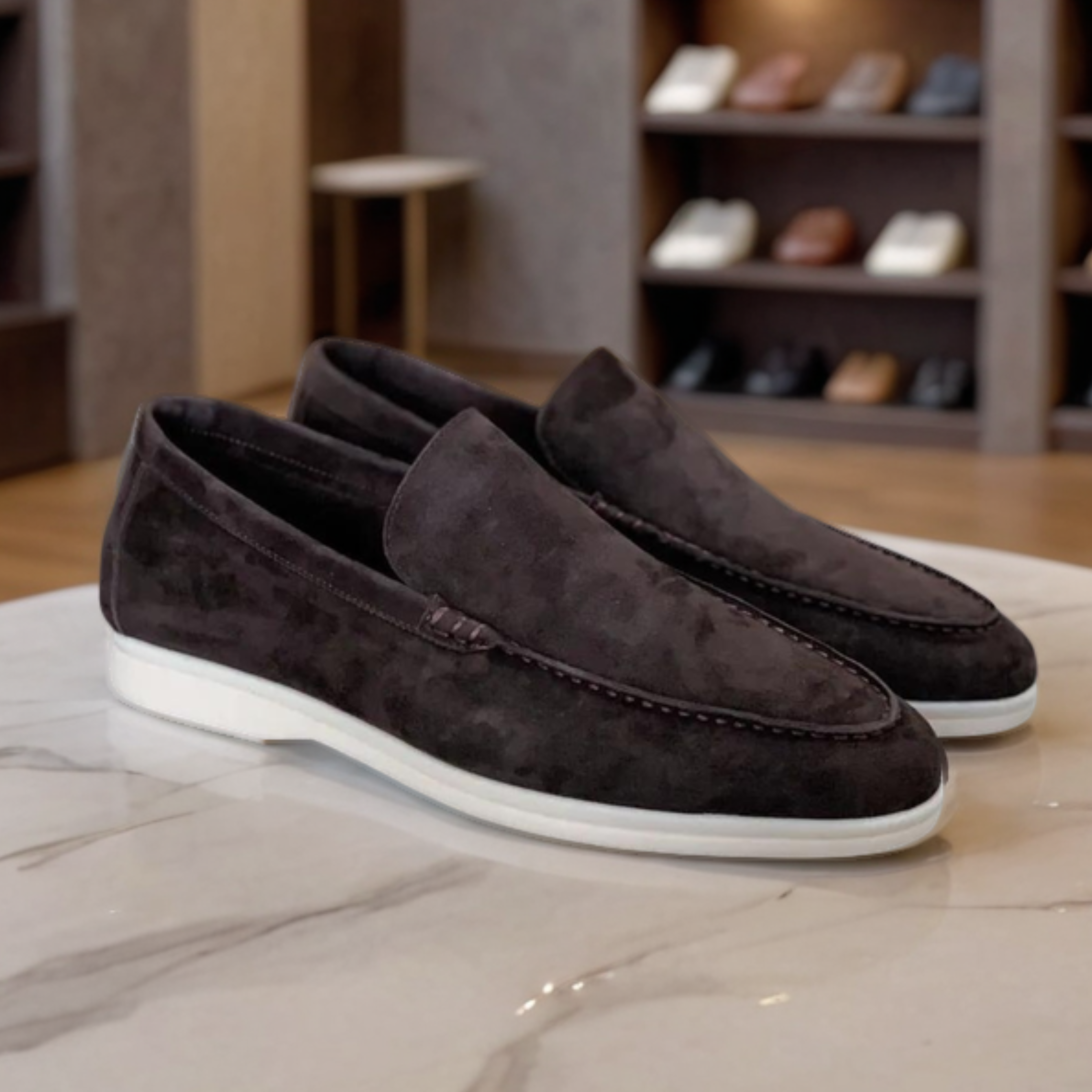 ROSSI ROMA™ | LOAFERS IN PELLE SCAMOSCIATA DI LUSSO