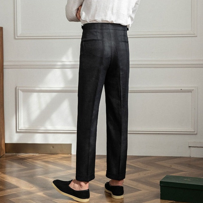 St. Barts | Pantaloni in Lino con Pinces