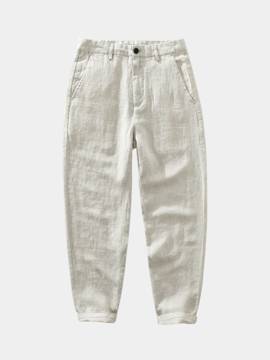 ROSSI ROMA | PANTALONI DRITTI IN LINO