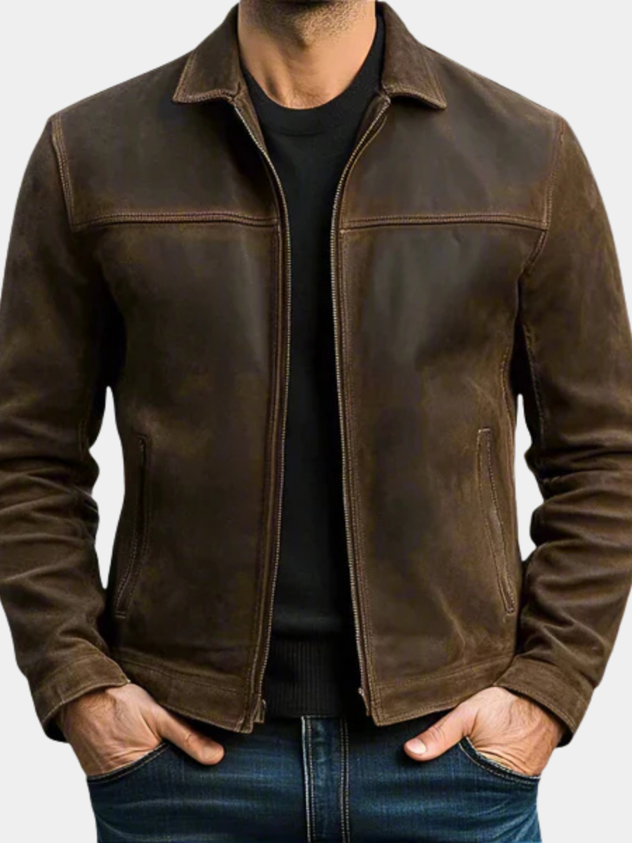 ROSSI ROMA™ | GIACCA IN PELLE CON CERNIERA