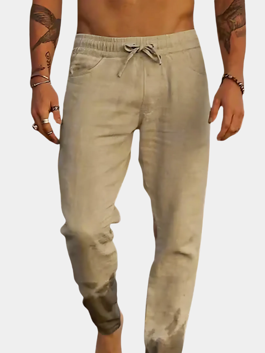 ROSSI ROMA | PANTALONI DA SPIAGGIA IN LINO