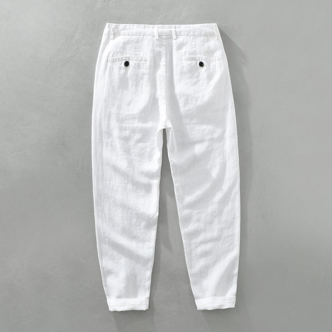 ROSSI ROMA | PANTALONI DRITTI IN LINO