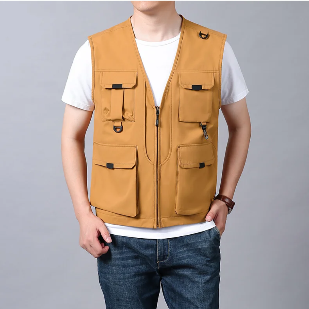 GILET CARGO TRASPIRANTE MULTI-TASCHE