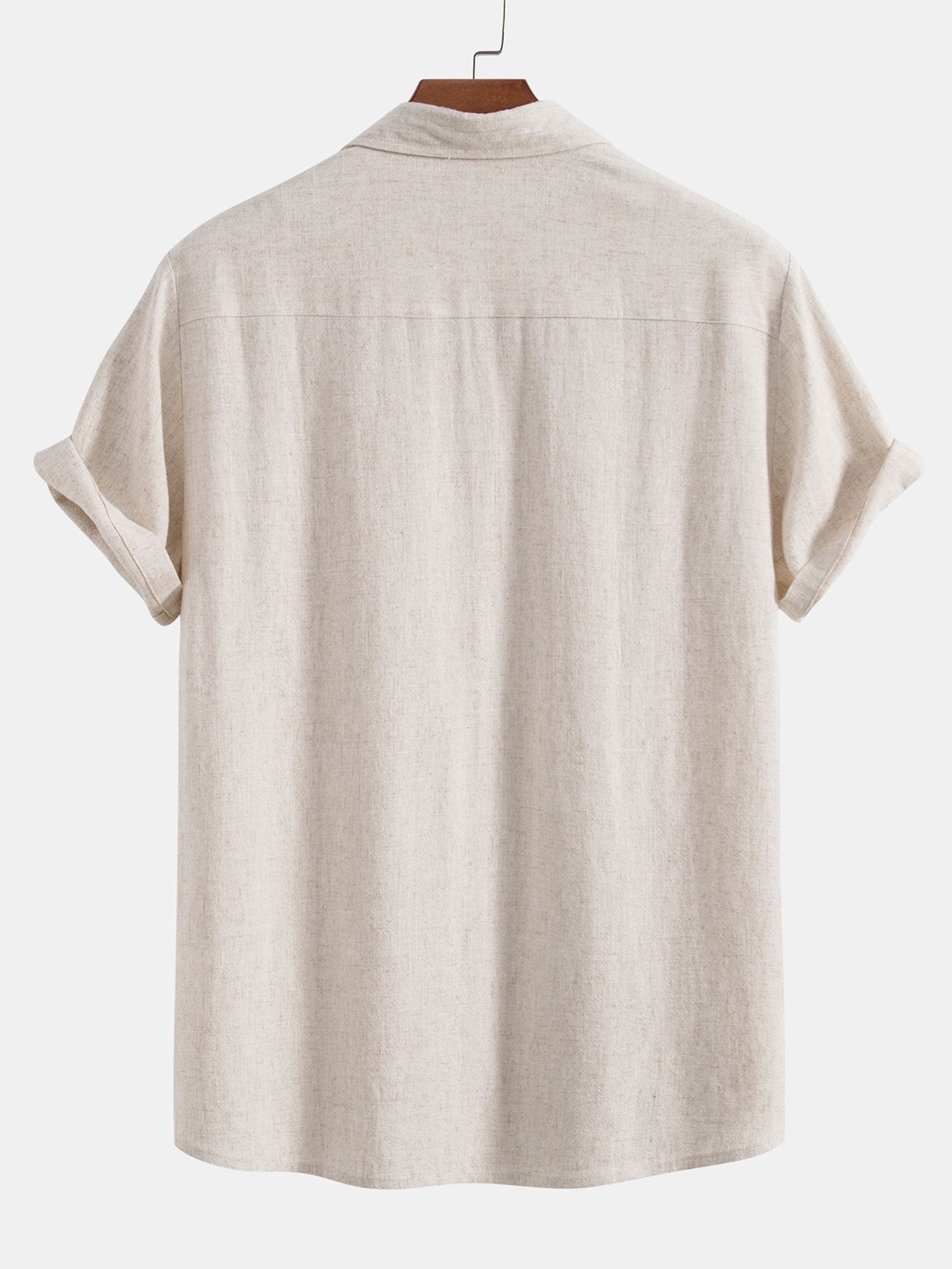 CAMICIA IN MISTO LINO E RAYON CON BOTTONI & PANTALONI IN LINO A GAMBA DRITTA