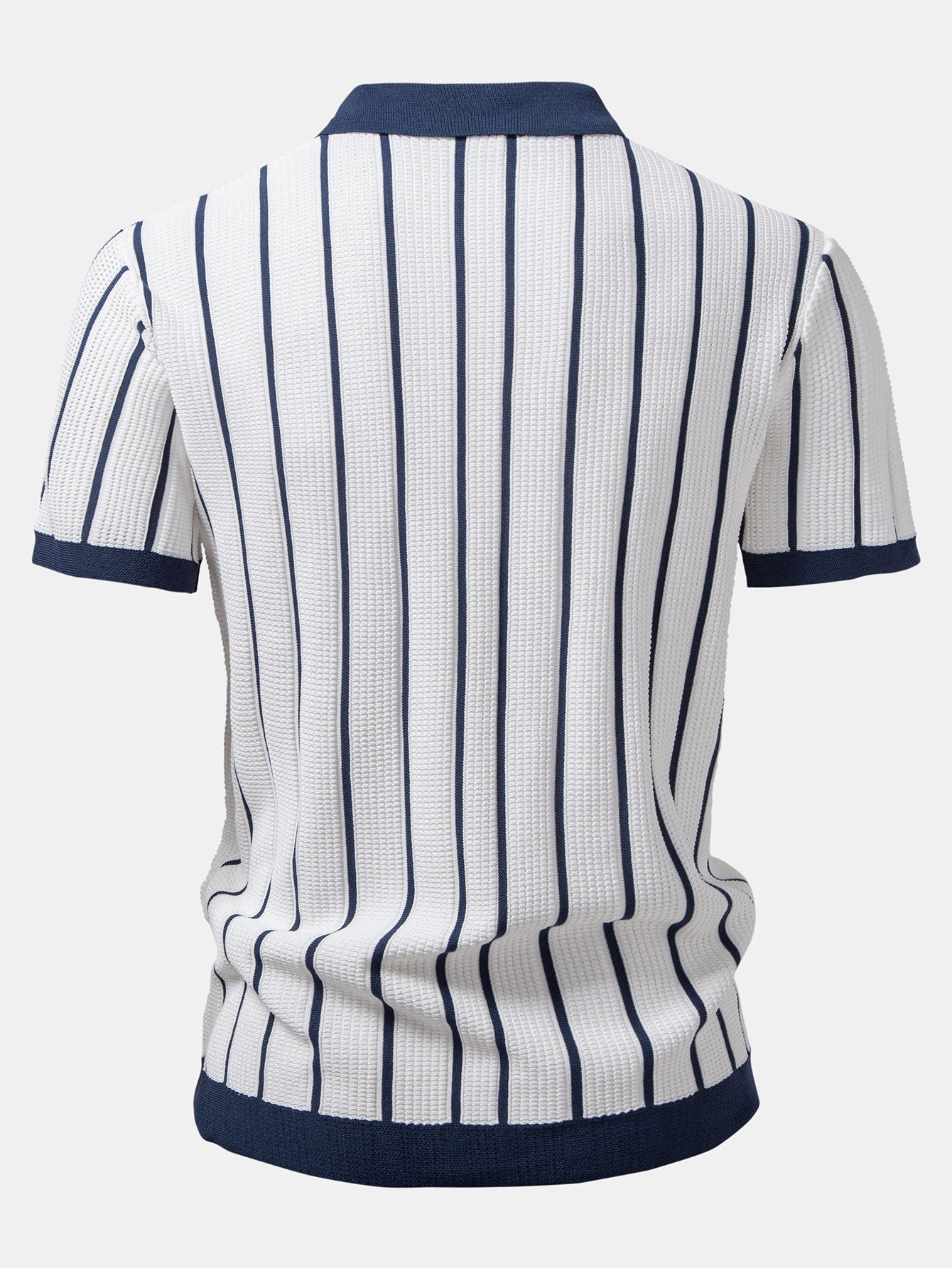 CAMICIA A RIGHE LAVORATA A MAGLIA CON BOTTONI