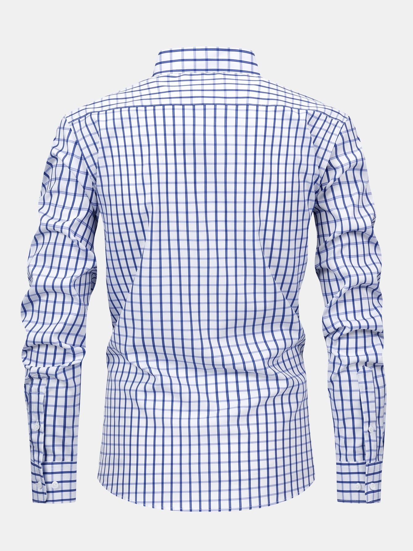 CAMICIA A MANICHE LUNGHE A QUADRETTI CON BOTTONI